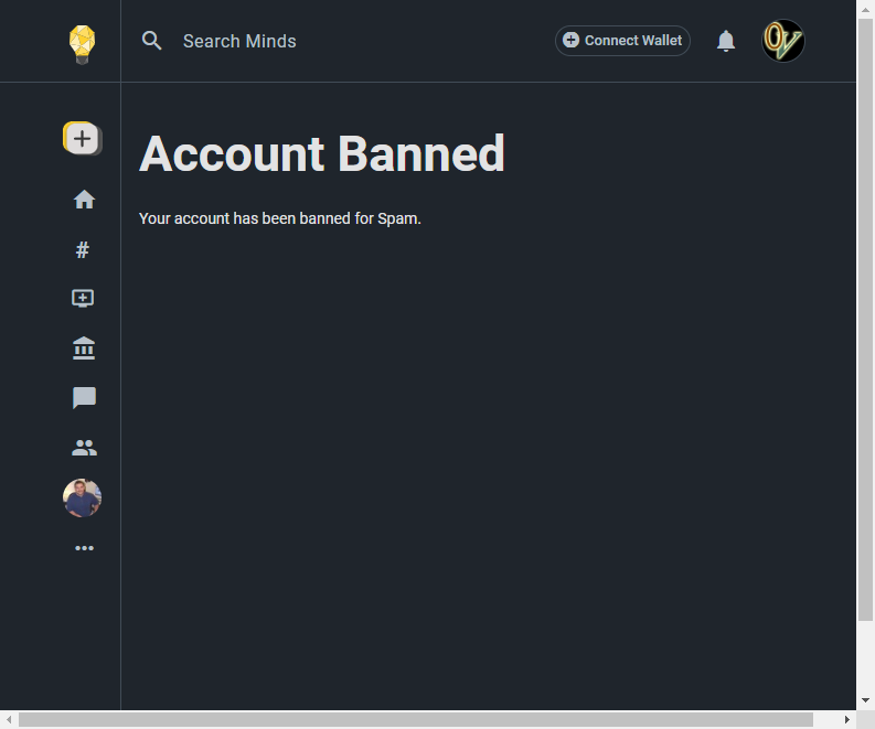 Minds Account Banned
